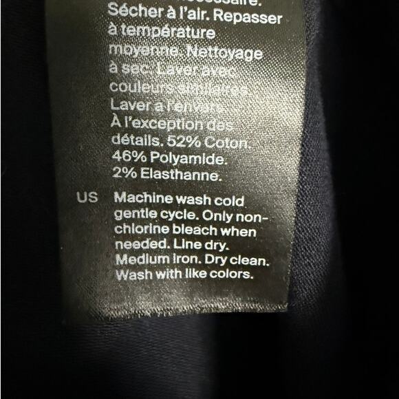 COS Pants Womens Navy Blue Chino Straight Leg Stretch Trousers Size 8 - Picture 3 of 8